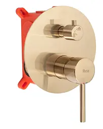 Душова система прихованого монтажу Rea Lungo + Box з виливом brushed gold REA-P6609, Золотий - мініатюра 2