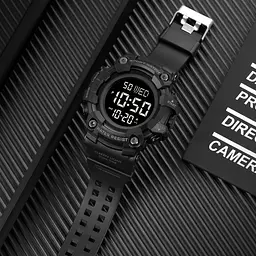 Чоловічий наручний годинник 1968 All Black Skmei acs0030455 - мініатюра 4