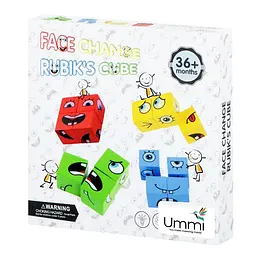 Настільна інтерактивна гра Ummi Face Change Rubik's Cube White - мініатюра 5