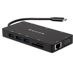 Концентратор Vinga USB-C 3.1 to VGA+HDMI+RJ45+3xUSB3.0+USB2.0+SD/TF+PD100W+Audio (VHYC10) - мініатюра 3