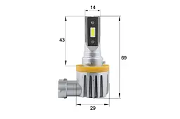 Комплект світлодіодних ламп Sho-Me F3 H11 20W - мініатюра 2
