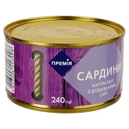 Сардини Премія натуральні з додаванням олії 240 г (329 454) - мініатюра 3
