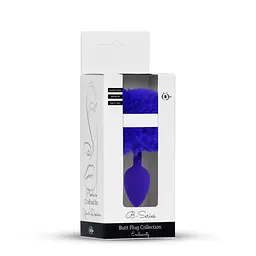 Анальна пробка - Bunny Tail Silicone Purple Plug Purple - мініатюра 6