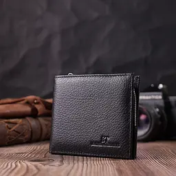 Гаманець середнього розміру з оригінальною монетницею ST Leather 22458 чорний - мініатюра 8