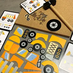 Набір для творчості Viga Toys Дерев'яний колаж Будівельна техніка (50336) - мініатюра 5