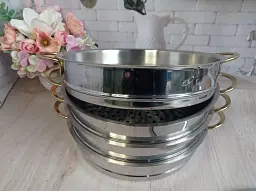 Мантоварка-пароварка O.M.S. Collection 6090 G-30 см 6,4 л - мініатюра 7
