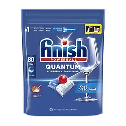 Таблетки для посудомийних машин Finish Quantum All in 1 80 шт. (5908252011490/5900627119763)