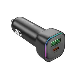 Автомобільне зарядне пристрій BOROFONE BZ28A Trophie PD30W+QC3.0 чорний 6941991110818 - мініатюра 3
