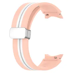 Ремінець для Samsung Galaxy Watch 4 Classic 46mm - рожево-білий ширина кріплення 20мм силікон Watchbands Cls-line (W16-1WB88151991) - мініатюра 2