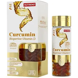 Натуральна добавка Nutrend Curcumin+Bioperine+Vitamin D, 60 капсул