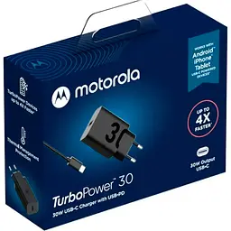 Мережевий зарядний пристрій Motorola TurboPower 30W + Сable Type-C to Type-C Black [SJMC302] [117774] - мініатюра 5