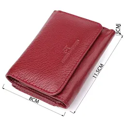Компактний гаманець зручного формату із натуральної шкіри ST Leather 23077 бордовий - мініатюра 3