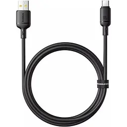 Кабель Baseus Silky Series USB-A to USB-C 100W 1m Black (P10377703113-00) [155534] - мініатюра 3