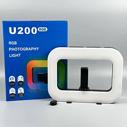 Студійна LED Лампа RGB U200 ємністю 4000mAh 3 кріплення для смартфона типу Cold Shoe потужністью 20вт
- мініатюра 5