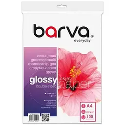Фотобумага, глянцевая, двусторонняя, A4, 230 г/м², 100 л Barva teh0033161