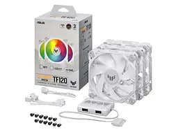 Вентилятор для корпусу Asus TUF Gaming TF120 ARGB Fan - Triple Fan Kit with ARGB Controller White (90DA0033-B09030) - мініатюра 9