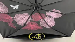Жіноча складана парасолька напівавтомат Max 102 см чорна - мініатюра 8