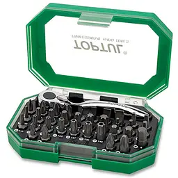 Комплект біти + тріскачка 1/4" 35од. Toptul hoz0007953
