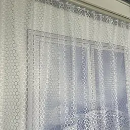 Тюль арка біла з білим макраме 1,7м на 3м на тасьмі ALBO pbe0052803 - мініатюра 7
