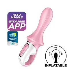 Надувний анальний вібратор Satisfyer Air Pump Booty 5+ 19 см рожевий - мініатюра 8