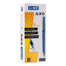 Набір ручка кулькова/масляна AXO, синя, 1.0 мм, LINC, 12 шт., 412082