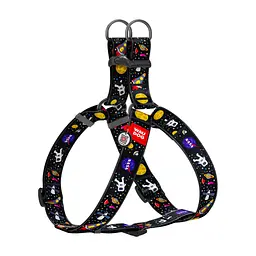 Шлея для собак WAUDOG Nylon з QR паспортом "NASA" пластиковий фастекс XL (324-0047)