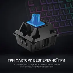 Клавіатура GamePro MK80B Blue Switch RGB USB Black [113542] - мініатюра 8