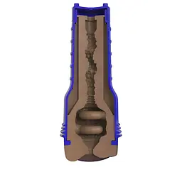 Мастурбатор-попка Fleshlight Boost Blast Female Medium Dark Flesh, плаваючі кільця Turbo Tech - мініатюра 5