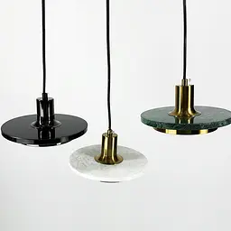 Підвіс Lumina із чорним мармуровим плафоном LED в стилі Ар-деко Line.F SC 2/1 BK - мініатюра 4