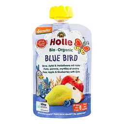 Пюре Holle Blue Bird, з грушею, яблуком, чорницею та вівсом, 100 г - мініатюра 2