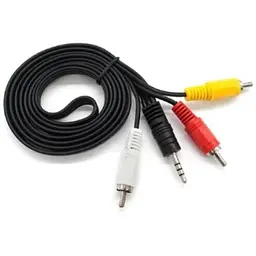 Кабель мультимедійний 3.5mm M to 3xRCA M 1.8m black Voltronic (YT-3.5(M)/3хRCA(M)-1.8Cu)