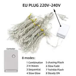 Гірлянда-штора XPRO 180 LED 3х3 м, теплий білий (46877-91019_167) - мініатюра 5
