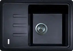 Кухонна мийка Adamant SLIM чорна 615x430x200 мм, з крилом 61,5 см