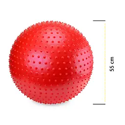М'яч для фітнесу (фітбол) Cornix 55 см масажний Anti-Burst Red XR-0470 - мініатюра 8