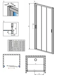 Душові двері Radaway Evo DW 80x200 прозоре скло, хром (335080-01-01) - мініатюра 9