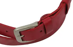 Жіночий ремінь шкіряний Skipper Україна червоний 2,5 см 1353-25 - мініатюра 2