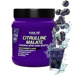 Амінокислота Evolite Nutrition Citrulline Malate, 300 грам - Чорна смородина