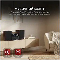Мікросистема Sharp Micro Sound System Brown (XL-B517D(BR)) - мініатюра 3