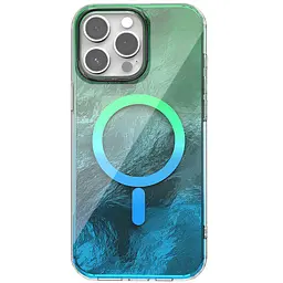Чохол TPU Shiny Mountain (MagFit) для Apple iPhone 15 Pro (6.1) Green / Blue