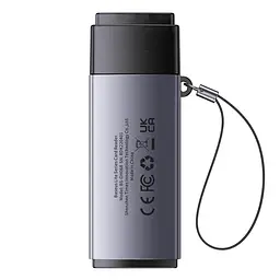 Картрідер Baseus Lite Series USB-A to SD/TF Card Reader WKQX060013 Grey - мініатюра 3