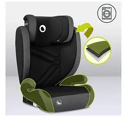 Автокрісло Lionelo Hugo I-Size Black Grey, 15-36 кг, сіре (LO-HUGO I-SIZE BLACK GREY) - мініатюра 10