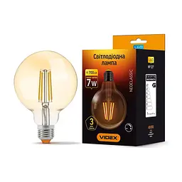 Лампочка Videx Filament G95FAD 7W E27 2200K 220V (VL-G95FAD-07272) - мініатюра 2