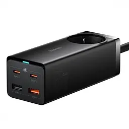 Мережевий зарядний пристрій Baseus GaN3 Pro Desktop Powerstrip AC+2U+2C 65W PSZM000001 Black