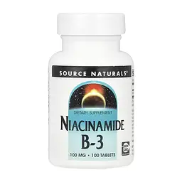 Вітамін B3 Source Naturals 100 мг (Niacinamide B-3) - 100 таблеток