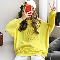 Толстовка Family Look для собак та власників з написом Follow Your Dream без капюшона жовтого кольору Multibrand zoo0005772 - мініатюра 4