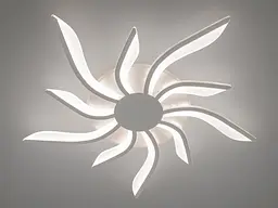 Люстра стельова LED Diasha 2480/5+5WH, 82W, 3200K-6500K, білий метал, сучасний стиль, пульт управління, акрилові елементи - мініатюра 4