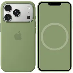 Чохол Epik Silicone case AAA with Magsafe and Animation для Apple iPhone 17 Pro Max 6.9" Light Moss