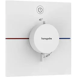 Термостат для душу Hansgrohe ShowerSelect Comfort E прихованого монтажу на 1 функцію matt white 15571700
