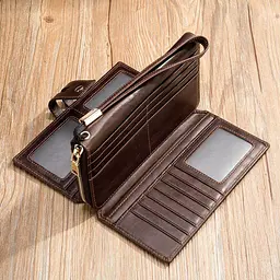 Чоловічий клатч у гладкій шкірі 20236 Vintage коричневий - мініатюра 2