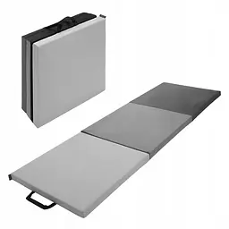 Мат гімнастичний складаний 4FIZJO 180 x 60 x 5 см 4FJ0571 Black/Grey (P-5907739319692) - мініатюра 1